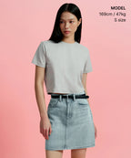 MUSINSA STANDARD WOMAN MUSINSA STANDARD WOMAN Denim Mini Skirt Sky Blue