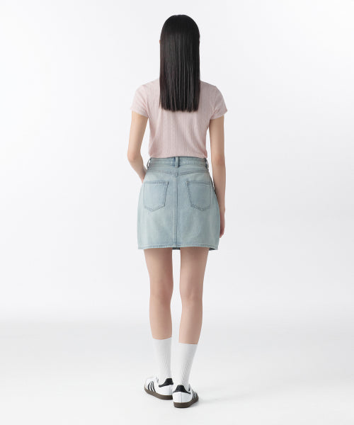 MUSINSA STANDARD WOMAN MUSINSA STANDARD WOMAN Denim Mini Skirt Sky Blue