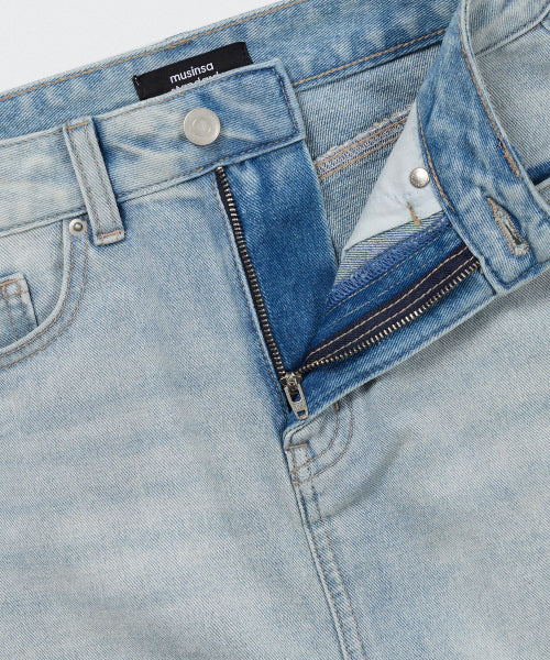 MUSINSA STANDARD WOMAN MUSINSA STANDARD WOMAN Denim Mini Skirt Sky Blue