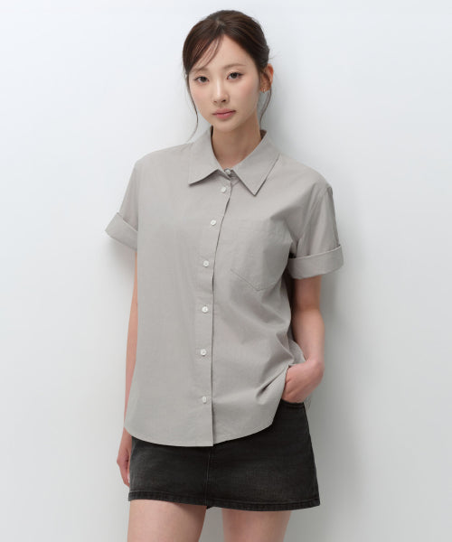 MUSINSA STANDARD WOMAN MUSINSA STANDARD WOMAN Shirt Light Warm Gray