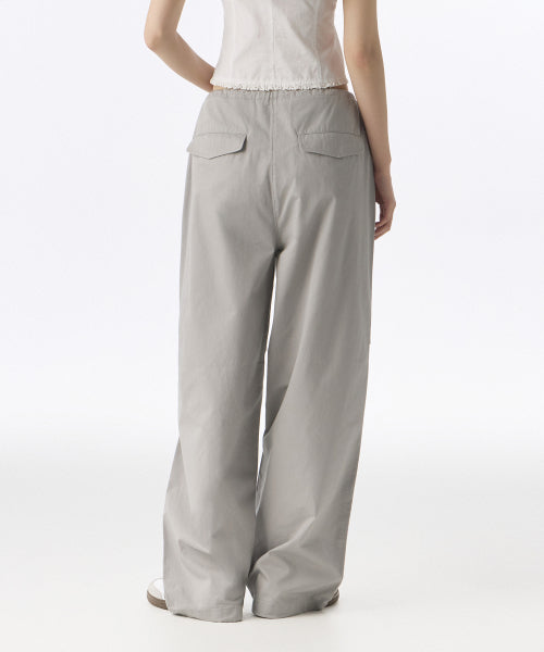 MUSINSA STANDARD WOMAN MUSINSA STANDARD WOMAN Cotton Parachute Pants (Light Gray)