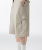 MUSINSA STANDARD WOMAN MUSINSA STANDARD WOMAN Women's Wide Cargo Bermuda Pants (Light Beige)