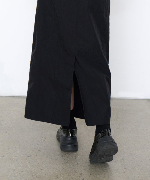 MUSINSA STANDARD WOMAN MUSINSA STANDARD WOMAN Nylon Banding Long Skirt Black