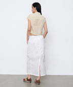MUSINSA STANDARD WOMAN MUSINSA STANDARD WOMAN Skirt Long Banding [White]