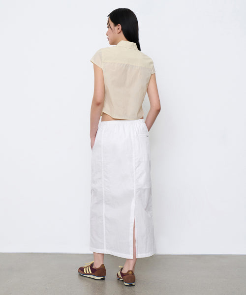 MUSINSA STANDARD WOMAN MUSINSA STANDARD WOMAN Skirt Long Banding [White]
