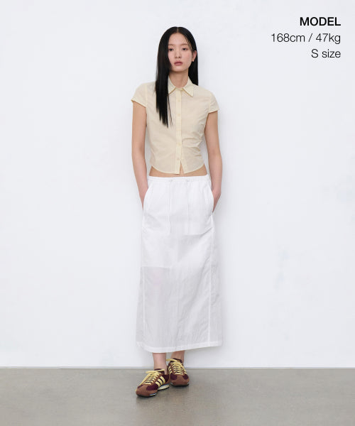 MUSINSA STANDARD WOMAN MUSINSA STANDARD WOMAN Skirt Long Banding [White]