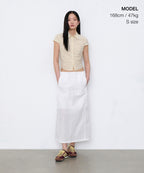 MUSINSA STANDARD WOMAN MUSINSA STANDARD WOMAN Skirt Long Banding [White]
