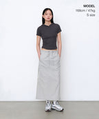 MUSINSA STANDARD WOMAN MUSINSA STANDARD WOMAN Skirt Women's Nylon Banding Long