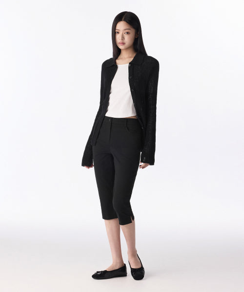 MUSINSA STANDARD WOMAN MUSINSA STANDARD WOMAN Women's Cotton Capri Pants [Black]