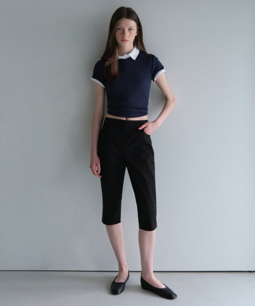 MUSINSA STANDARD WOMAN MUSINSA STANDARD WOMAN Women's Cotton Capri Pants [Black]