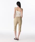 MUSINSA STANDARD WOMAN MUSINSA STANDARD WOMAN Women's Cotton Capri Pants (Beige)