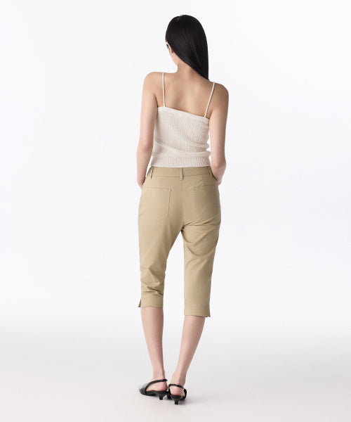 MUSINSA STANDARD WOMAN MUSINSA STANDARD WOMAN Women's Cotton Capri Pants (Beige)