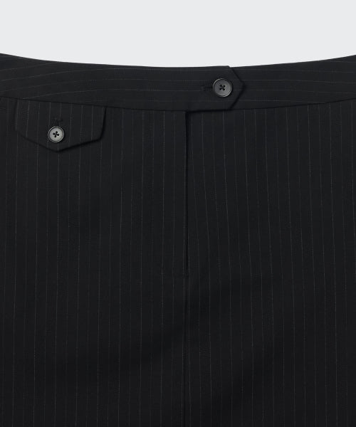 MUSINSA STANDARD WOMAN MUSINSA STANDARD WOMAN Women's Pinstripe Straight Maxi Skirt [Black]