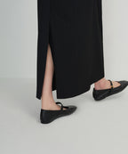 MUSINSA STANDARD WOMAN MUSINSA STANDARD WOMAN Women's Pinstripe Straight Maxi Skirt [Black]