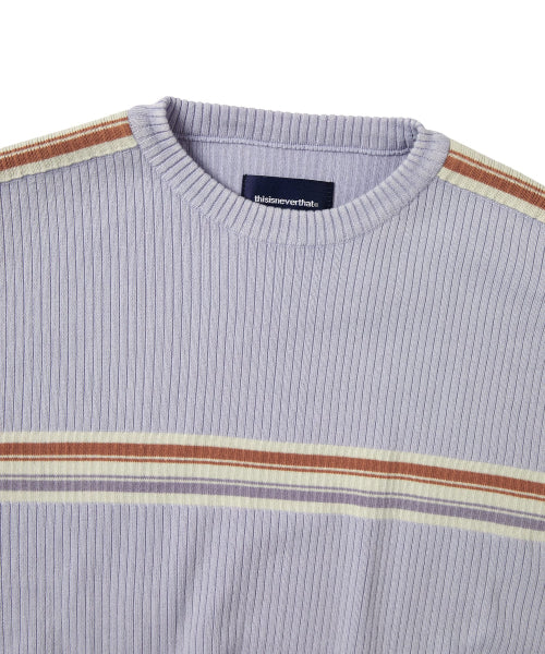 THISISNEVERTHAT THISISNEVERTHAT Striped Knit L/S Top Lavender