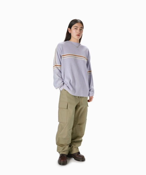 THISISNEVERTHAT THISISNEVERTHAT Striped Knit L/S Top Lavender