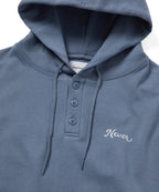 THISISNEVERTHAT THISISNEVERTHAT Quarter Button Hoodie Steel Blue