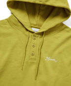 THISISNEVERTHAT THISISNEVERTHAT Quarter Button Hoodie Lime Green