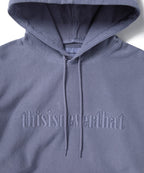 THISISNEVERTHAT THISISNEVERTHAT Overdyed Embroidery Hoodie Purple Grey