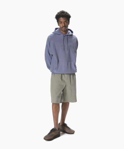 THISISNEVERTHAT THISISNEVERTHAT Overdyed Embroidery Hoodie Purple Grey