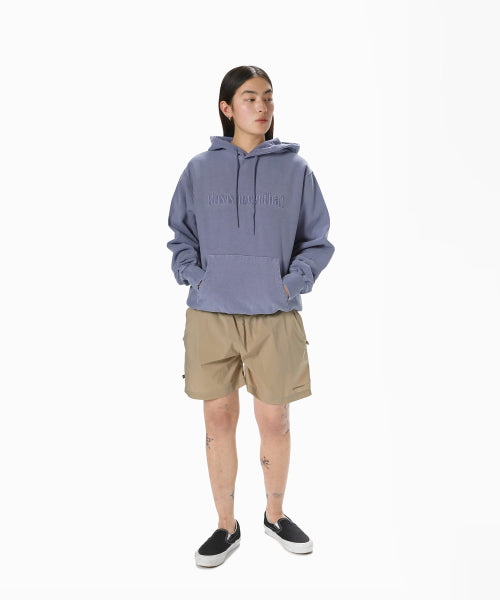 THISISNEVERTHAT THISISNEVERTHAT Overdyed Embroidery Hoodie Purple Grey