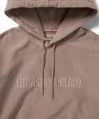 THISISNEVERTHAT THISISNEVERTHAT Overdyed Embroidery Hoodie Dusty Pink