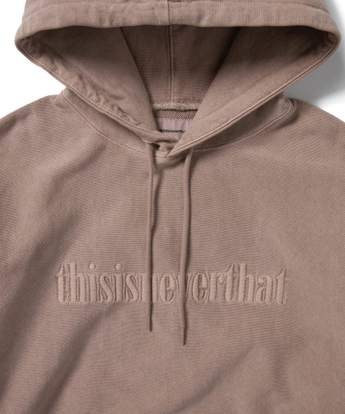 THISISNEVERTHAT THISISNEVERTHAT Overdyed Embroidery Hoodie Dusty Pink