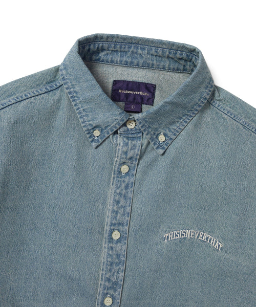 THISISNEVERTHAT THISISNEVERTHAT Washed Denim Shirt Washed Blue