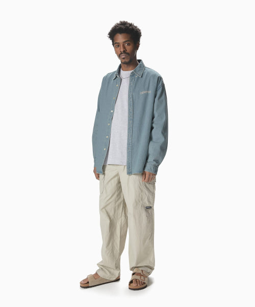 THISISNEVERTHAT THISISNEVERTHAT Washed Denim Shirt Washed Blue