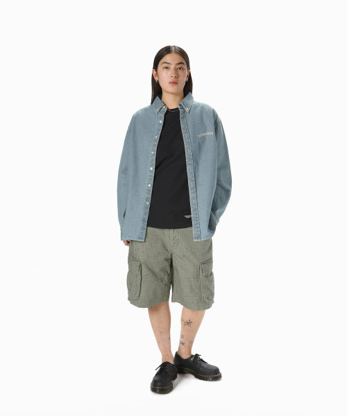 THISISNEVERTHAT THISISNEVERTHAT Washed Denim Shirt Washed Blue