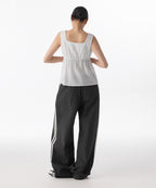 MUSINSA STANDARD WOMAN MUSINSA STANDARD WOMAN Women's Nylon Wide Race Track Pants [Black]