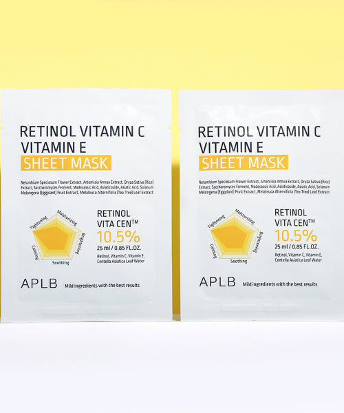 APLB APLB Retinol Vitamin C Vitamin E Sheet Mask 10 packs