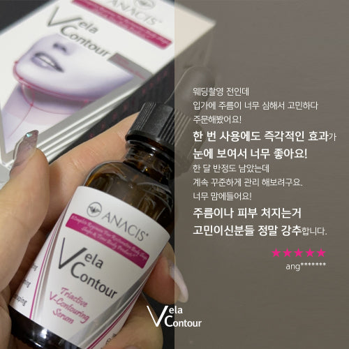 VELACONTOUR Neck wrinkles, jawline, deep cheek elasticity lifting ampoule 30ml, 13 types clinical trials completed