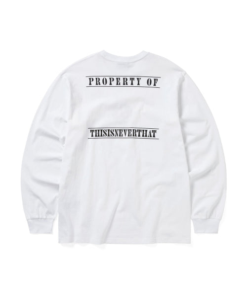 THISISNEVERTHAT THISISNEVERTHAT Monogram L/S Tee White