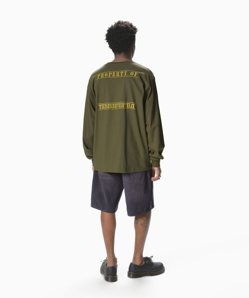 THISISNEVERTHAT THISISNEVERTHAT Monogram L/S Tee Olive