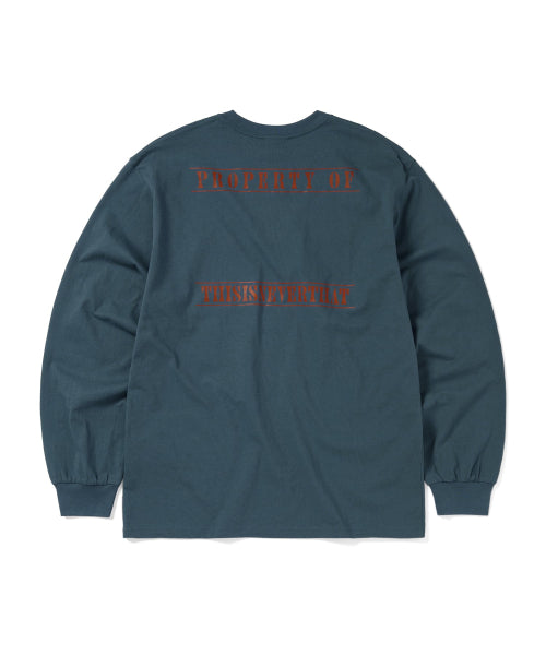 THISISNEVERTHAT THISISNEVERTHAT Monogram L/S Tee Light Navy