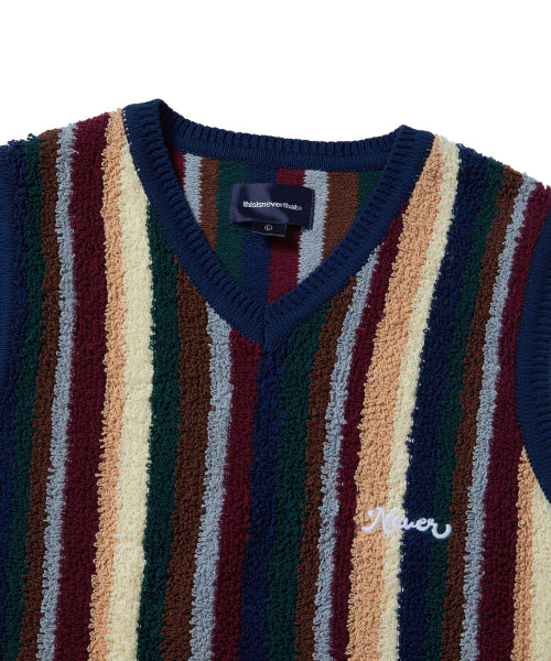 THISISNEVERTHAT THISISNEVERTHAT Striped Knit Vest Navy