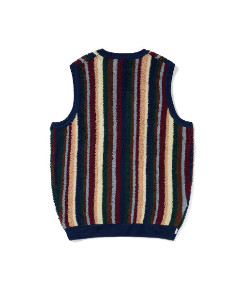 THISISNEVERTHAT THISISNEVERTHAT Striped Knit Vest Navy