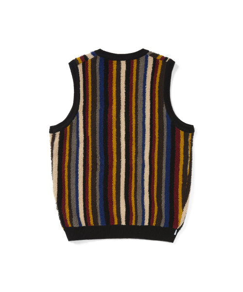 THISISNEVERTHAT THISISNEVERTHAT Striped Knit Vest Black