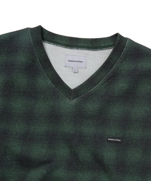 THISISNEVERTHAT THISISNEVERTHAT T.N.T. Classic HDP V Neck Vest Shadow Plaid