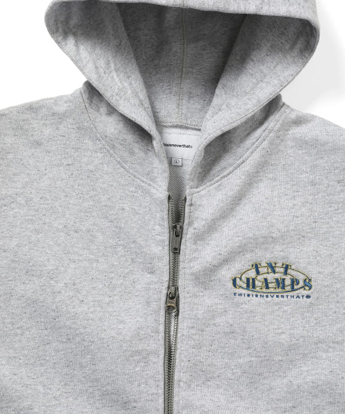 THISISNEVERTHAT THISISNEVERTHAT Sleeveless Zip Up Hoodie Heather Grey