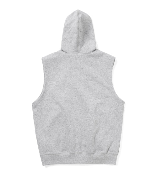 THISISNEVERTHAT THISISNEVERTHAT Sleeveless Zip Up Hoodie Heather Grey
