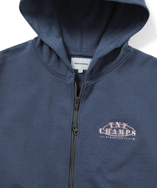 THISISNEVERTHAT THISISNEVERTHAT Sleeveless Zip Up Hoodie Deep Water