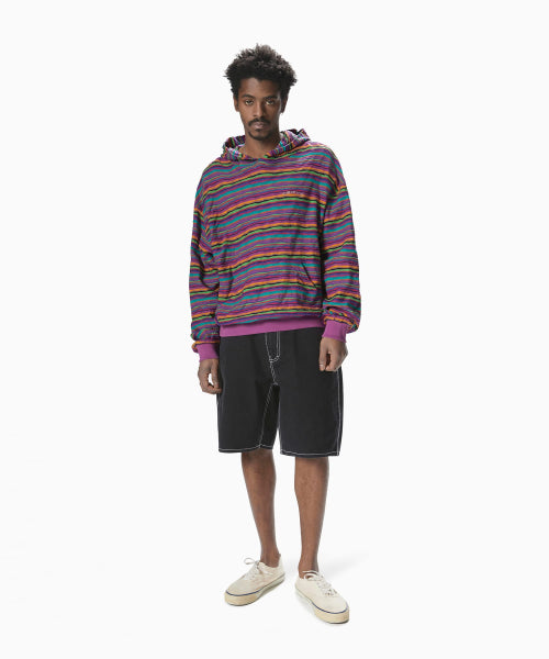 THISISNEVERTHAT THISISNEVERTHAT Wave Jacquard Hoodie Violet