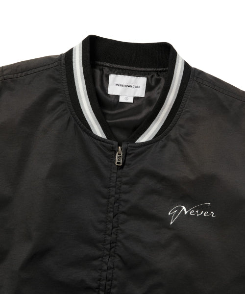 THISISNEVERTHAT THISISNEVERTHAT Faded Stadium Jacket Black