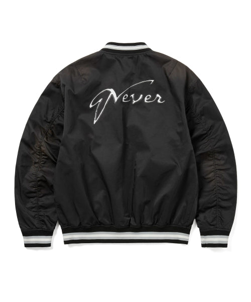 THISISNEVERTHAT THISISNEVERTHAT Faded Stadium Jacket Black