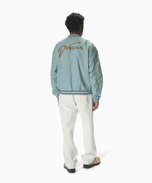 THISISNEVERTHAT THISISNEVERTHAT Faded Stadium Jacket Blue