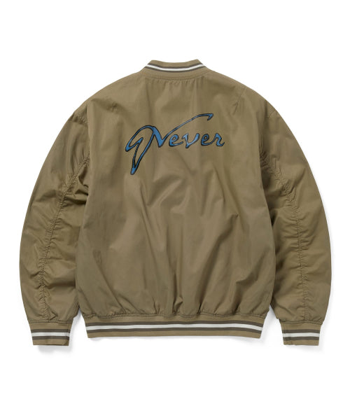 THISISNEVERTHAT THISISNEVERTHAT Faded Stadium Jacket Beige
