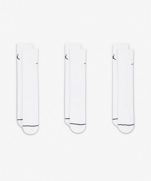 NIKE Nike Jordan Everyday Crew Socks - White: Black