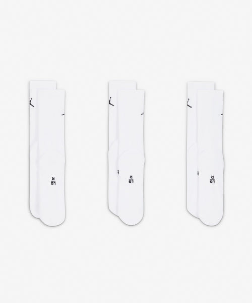NIKE Nike Jordan Everyday Crew Socks - White: Black